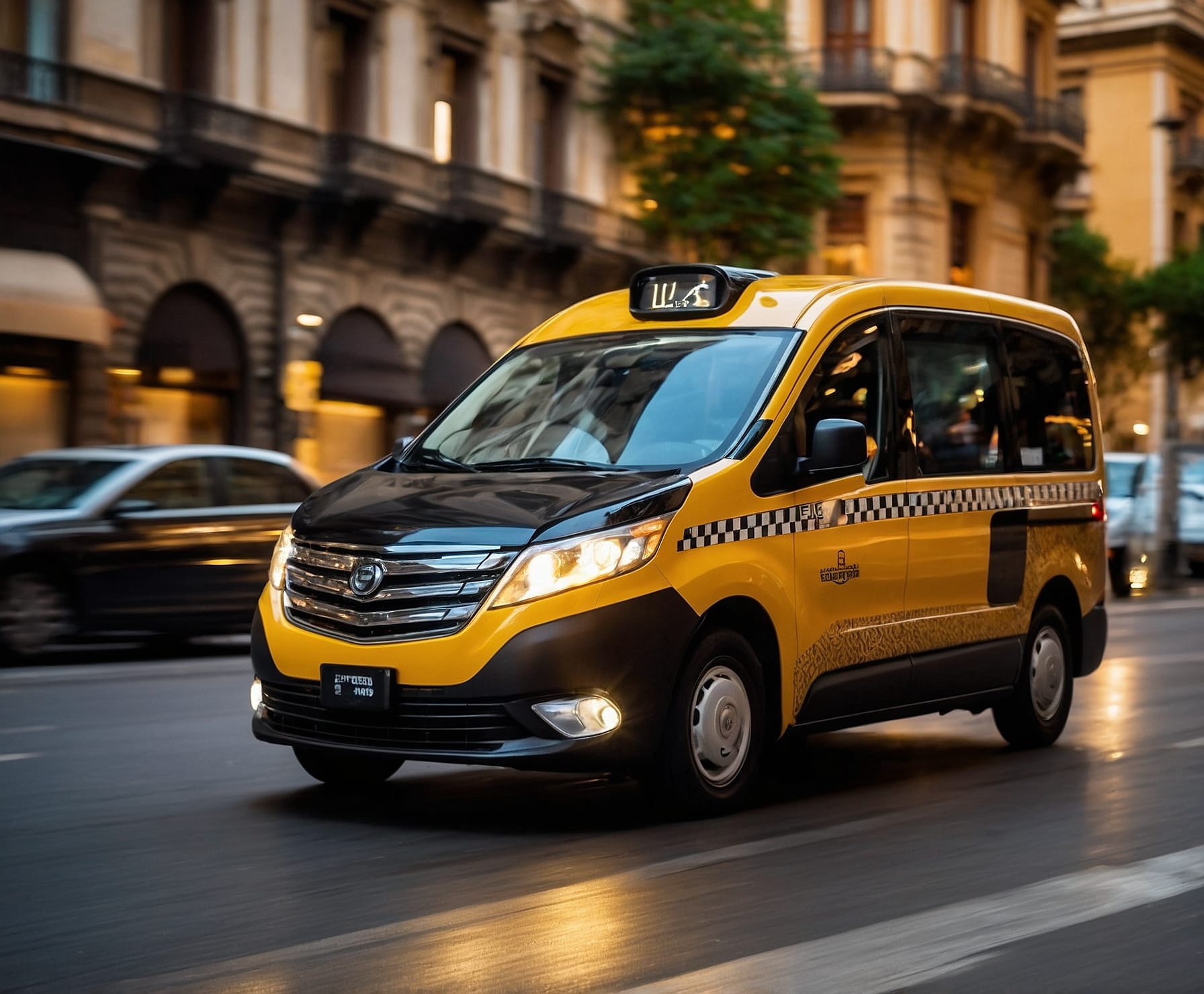Viaje confortável em transporte de luxo na cidade